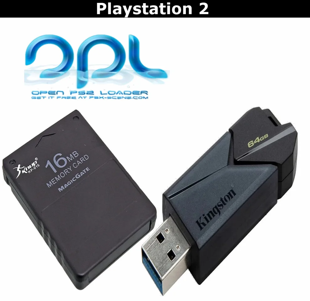 OPL Pendrive Kingston 64gb com jogos de Playstation 2 e One