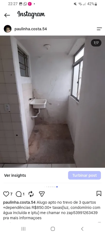 Alugo apartamento de 3 quartos